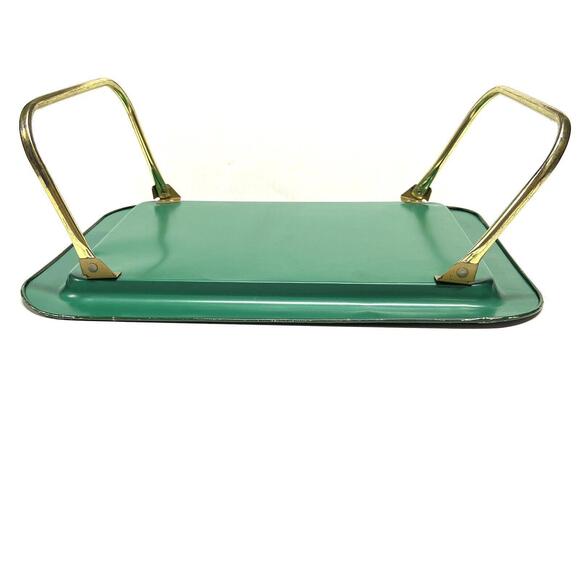 VTG Holt Howard Atomic Snowman Christmas Serving Tray TV Dinner Legs Green Rare - Picture 9 of 15